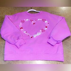 Pink Heart Graphic Sweatshirt